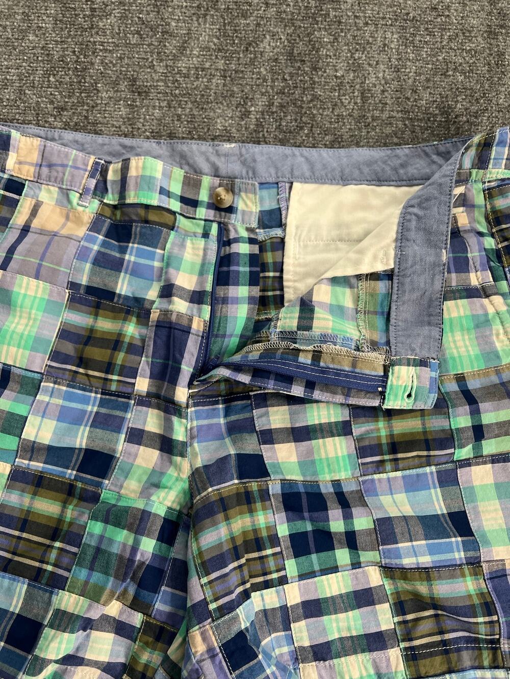 L.L. Bean Madras Patchwork "Favorite Fit" Chino Shorts Women's Plus Size 20
